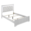 Blaze Modern Style Queen 4PC bedroom set made with Wood & LED Headboard in White