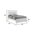 Blaze Modern Style King 4PC bedroom set made with Wood & LED Headboard in White