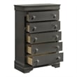 Blaze Modern Style 5-Drawer Chest made with Wood in Gray
