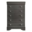 Blaze Modern Style 5-Drawer Chest made with Wood in Gray