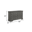 Blaze Modern Style Twin 5PC bedroom set made with Wood & LED Headboard in Gray