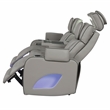 Fortuner Modern Style Recliner 2PC Livingroom Set Made with faux leather in Gray