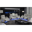 Fortuner Modern Style Recliner 3PC Livingroom Set Made with faux leather in Gray