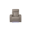 Fortuner Modern Style Recliner 3PC Livingroom Set Made with faux leather in Gray