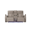 Fortuner Modern Style Recliner 3PC Livingroom Set Made with faux leather in Gray
