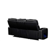Fortuner Modern Style Recliner Sofa Made with faux leather & Wood in Black