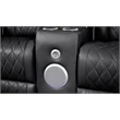 Fortuner Modern 2PC Livingroom Set Made with Faux Leather & Wood in Black