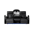 Fortuner Modern 2PC Livingroom Set Made with Faux Leather & Wood in Black