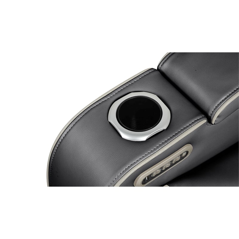 Fortuner Modern 3PC Livingroom Set Made faux leather & with Wood in Black