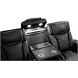 Fortuner Modern 3PC Livingroom Set Made faux leather & with Wood in Black