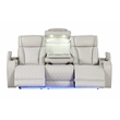 Fortuner Modern Style Recliner Sofa Made with Faux Leather & Wood in Beige