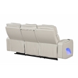 Fortuner Modern Style Recliner Sofa Made with Faux Leather & Wood in Beige