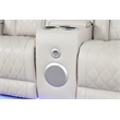 Fortuner Modern Style Recliner Loveseat Made With Faux Leather & Wood in Beige