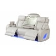 Fortuner Modern 2PC Livingroom Set Made with faux leather & Wood in Beige