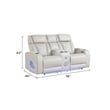 Fortuner Modern 2PC Livingroom Set Made with faux leather & Wood in Beige