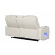 Fortuner Modern 2PC Livingroom Set Made with faux leather & Wood in Beige