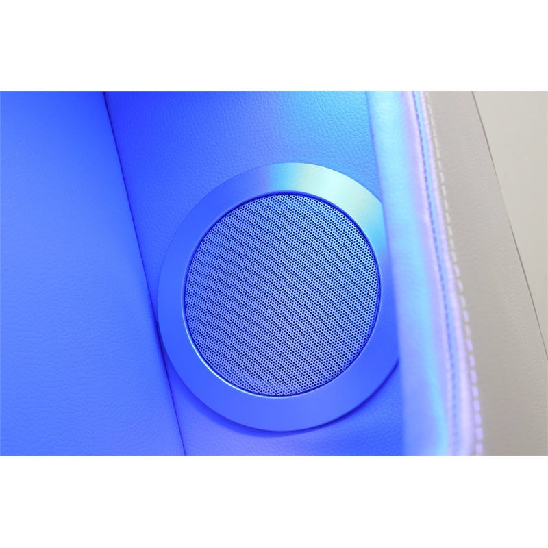 Fortuner Modern 2PC Livingroom Set Made with faux leather & Wood in Beige