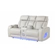 Fortuner Modern 2PC Livingroom Set Made with faux leather & Wood in Beige