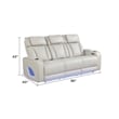 Fortuner Modern 3PC Livingroom Set Made with faux leather & Wood in Beige