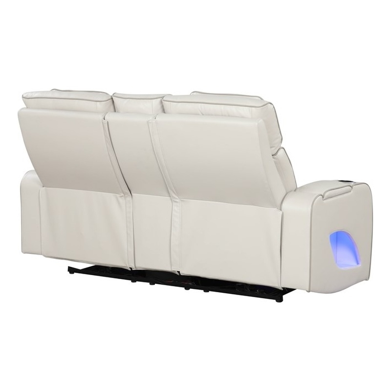 Fortuner Modern 3PC Livingroom Set Made with faux leather & Wood in Beige