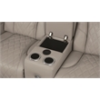 Fortuner Modern recliner sectional made with wood & faux leather in Gray