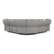 Fortuner Modern recliner sectional made with wood & faux leather in Gray