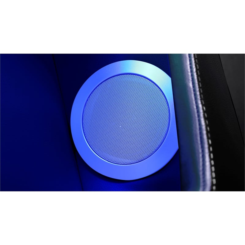 Fortuner Modern recliner sectional made with wood & faux leather in Black