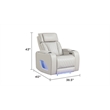 Fortuner Modern Style  Recliner Chair Made with Faux Leather and Wood in Beige