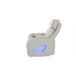 Fortuner Modern Style  Recliner Chair Made with Faux Leather and Wood in Beige