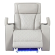 Fortuner Modern Style  Recliner Chair Made with Faux Leather and Wood in Beige