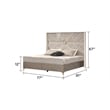 Eternity Traditional Style Eucalyptus-veneer Kind Bed made with Wood in Beige