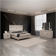 Eternity Traditional Style Eucalyptus-veneer Queen Bed made with Wood in Beige