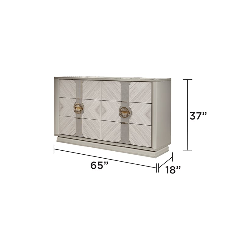 Eternity Traditional Style Queen 4PC Bedroom set made with Wood in Beige