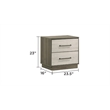 Gem Modern Style Full 4PC Bedroom Set Made with wood in light Beige & Brown