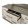 Gem Modern Style Full 4PC Bedroom Set Made with wood in light Beige & Brown
