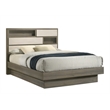 Gem Modern Style Full 5PC Bedroom Set Made with wood in light Beige & Brown