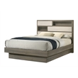 Gem Modern Style Full 5PC Bedroom Set Made with wood in light Beige & Brown