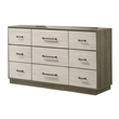Gem Modern Style Full 5PC Bedroom Set Made with wood in light Beige & Brown