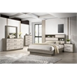 Gem Modern Style Full 5PC Bedroom Set Made with wood in light Beige & Brown