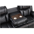 Challenger Modern 2PC (Sofa&Loveseat) made with wood and metal frame in Black