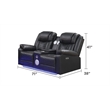 Challenger Modern 2PC (Sofa&Loveseat) made with wood and metal frame in Black