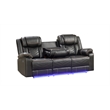 Challenger Modern LED Recliner Sofa made with wood and metal frame in Gray