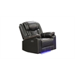Challenger Modern LED Recliner Chair made with wood and metal frame in Gray