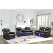 Challenger Modern LED Recliner Chair made with wood and metal frame in Gray