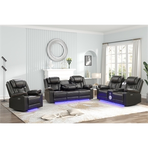 challenger modern 3pc(sofa loveseat chair)made with metal frame in gray