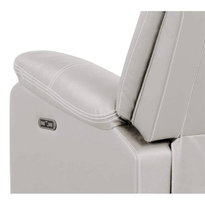 Challenger Modern LED Recliner Sofa made with wood and metal frame in Beige