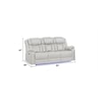 Challenger Modern LED Recliner Sofa made with wood and metal frame in Beige