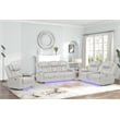 Challenger Modern LED Recliner Sofa made with wood and metal frame in Beige