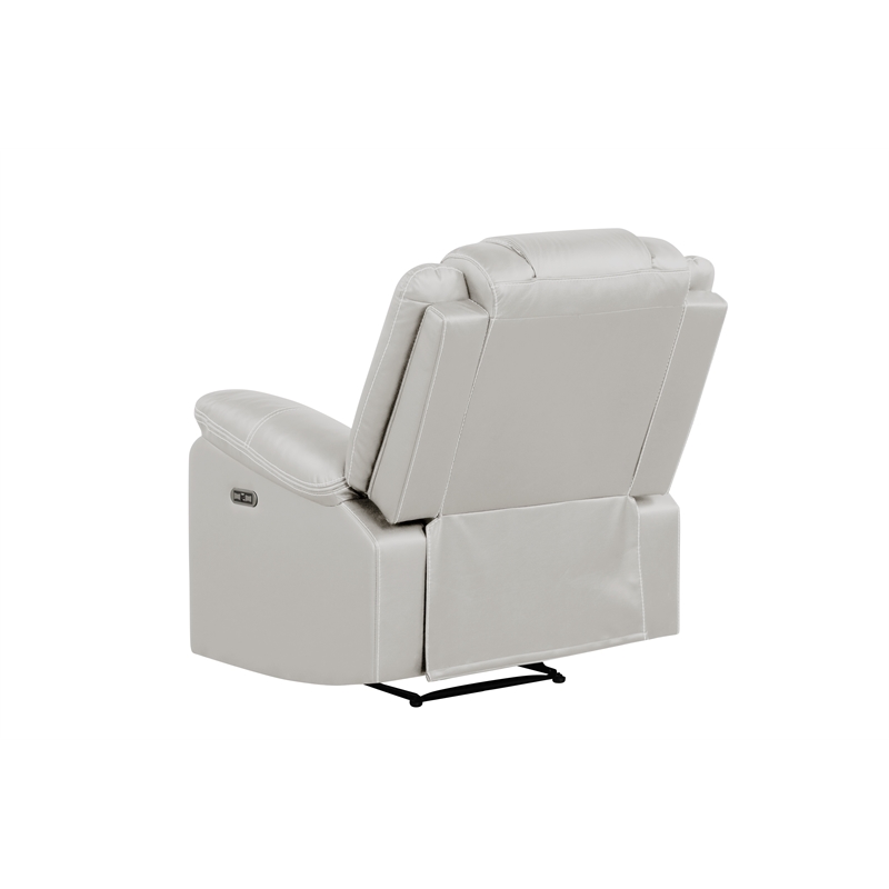 Challenger Modern LED Recliner Chair made with wood and metal frame Beige Color