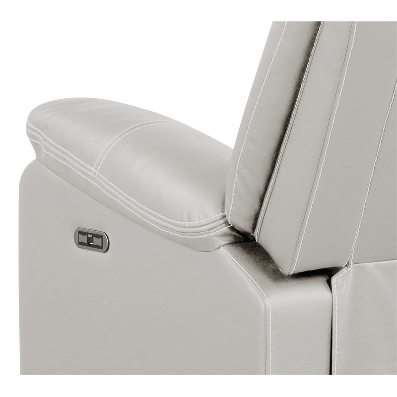 Challenger Modern LED Recliner Chair made with wood and metal frame Beige Color